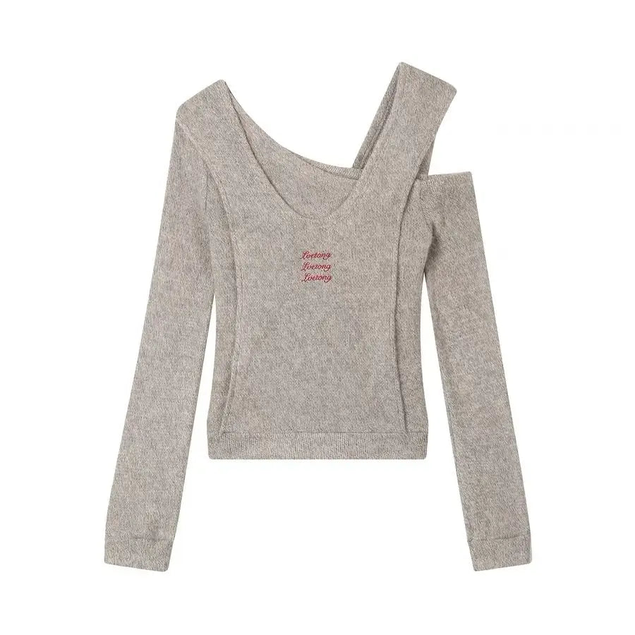 Y2k Aesthetic Fake Two Pieces Pullovers Harajuku Autumn Vintage Grunge Jumpers Letter Embroidery Loose Casual Sweaters Women Top