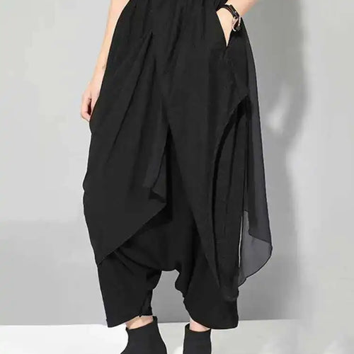Load image into Gallery viewer, High Elastic Waist Black Irregular Long Harem Trousers New Loose Fit Pants Women Fashion Tide Spring Autumn 2025 1DE7835
