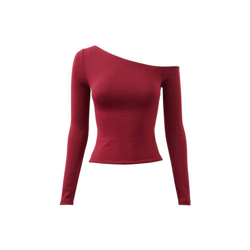 Load image into Gallery viewer, y2k Tops Women Aesthetic Clothes Solid Color Off One Shoulder Long Sleeve T Shirts Fashion Clothing Streetwear
