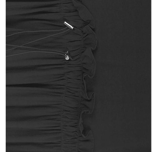 Load image into Gallery viewer, Women Gray Pleated Ruffles Big Size Elegant Midi Dress New Round Neck Short Sleeve Fashion Tide Spring Summer 2025 1DJ0927
