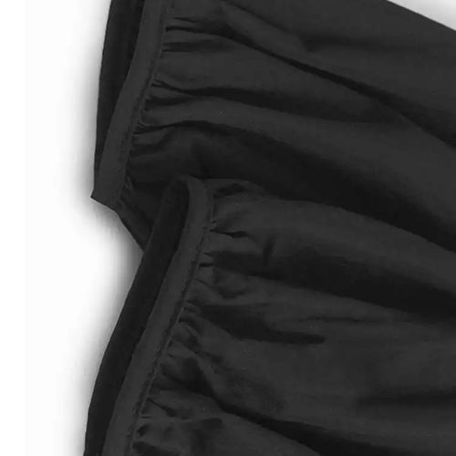 Load image into Gallery viewer, Women Black False Two Ruffles Hem Big Size Midi Dress New Round Neck Long Sleeve Fashion Tide Spring Autumn 2025 1DH9654
