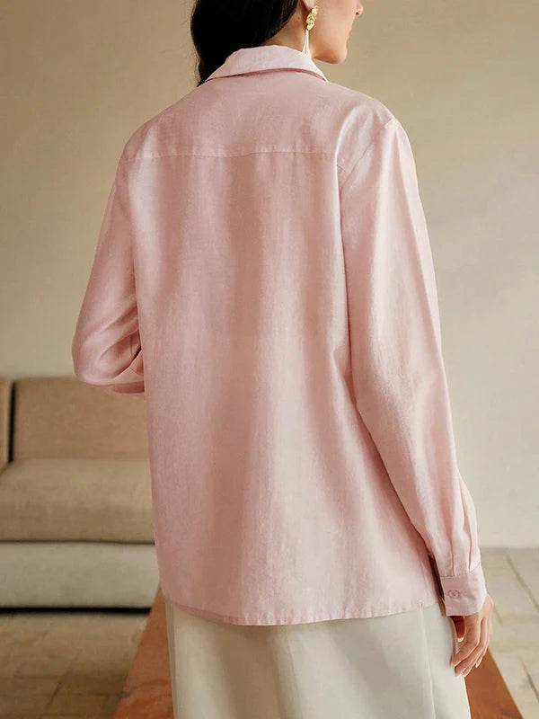 Long Sleeves Shirts for Women Summer Autumn 3D Flower Chic Blouse Tops for Women Office Business Casual Work