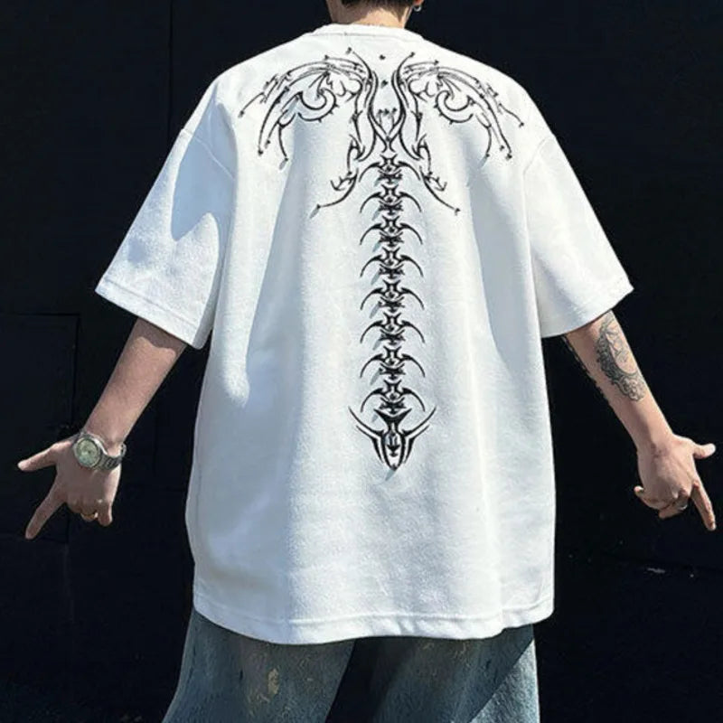 Men's T-shirts Short Sleeve New Krorean Fashion Embroidery Nail Pad Shoulder Decoration Tide Male Pullover Top 9W1664