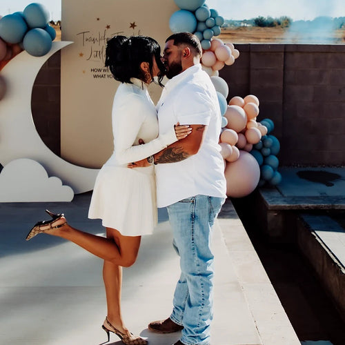 Load image into Gallery viewer, Half High Collar Long Sleeve Knit Mini Dress For Women Autumn Winter New Solid High Waist Pleated Knit Sweater Dress
