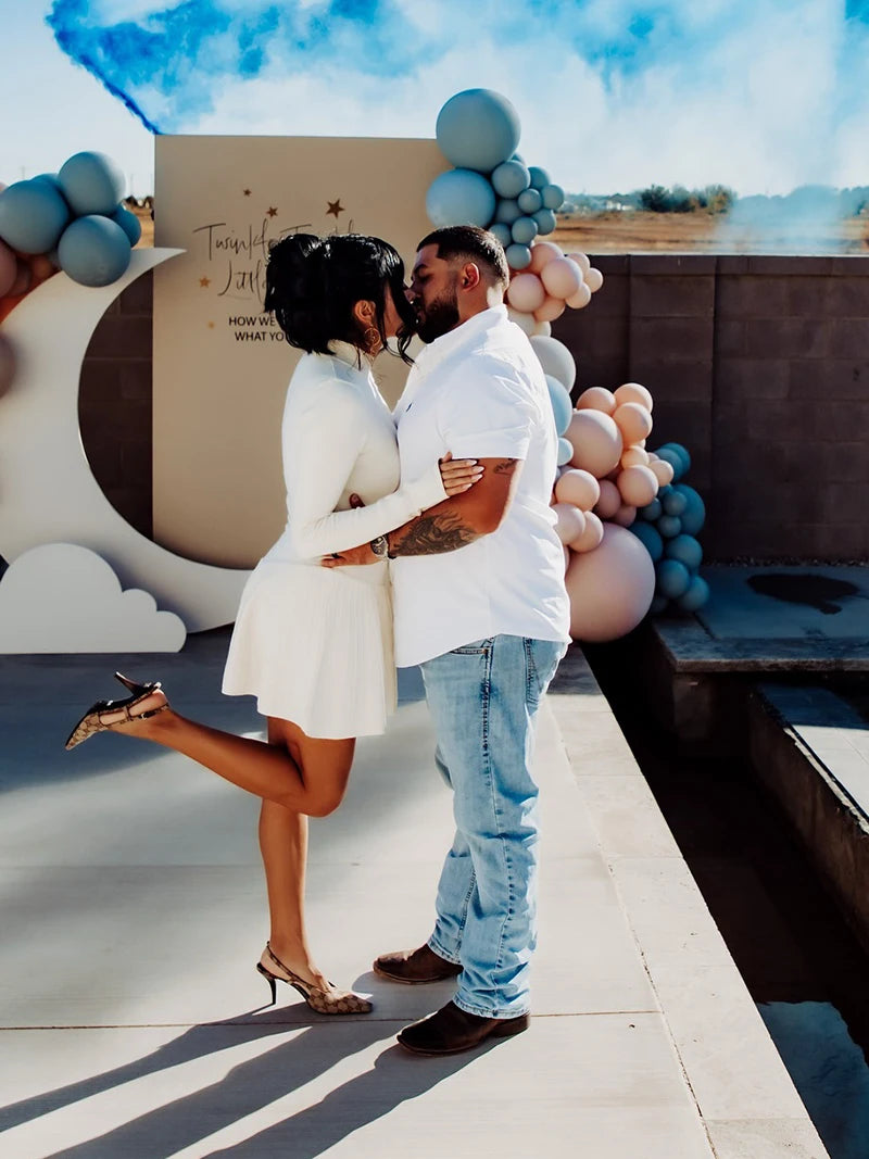 Half High Collar Long Sleeve Knit Mini Dress For Women Autumn Winter New Solid High Waist Pleated Knit Sweater Dress