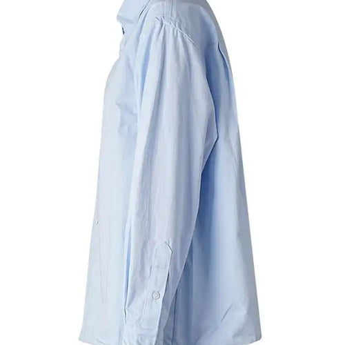 Load image into Gallery viewer, Women Blue Brief Shaped Big Size Casual Blouse New Lapel Long Sleeve Shirt Fashion Tide Spring Autumn 2025 CPG2742
