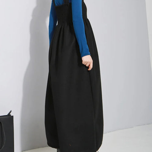 Load image into Gallery viewer, Women  Strap Vintage Pleated High Waist Ankle-length Wide Leg Pants New Autmn Winer Loose Fashion 2025  Tide OB198
