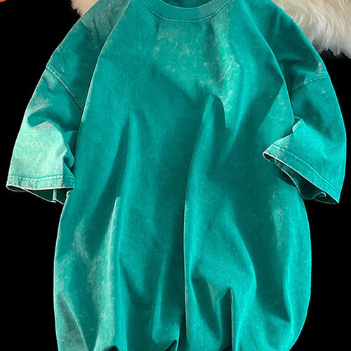 Load image into Gallery viewer, 100% Combed Cotton T-shirt Acid Washed T Shirt For Men Unisex Vintage T-shirt Y2k Casual Top Tee Men's Clothing
