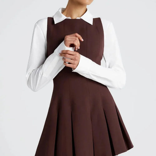 Load image into Gallery viewer, Backless High Waist A-line Sexy Mini Dress Women Robe Spaghetti Strap Sleeveless Pleated Club Party Dress Elegant
