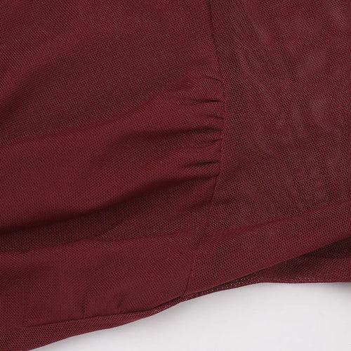 Load image into Gallery viewer, See Through Mesh Sexy Maxi Dress For Women Fashion Square Collar Long Sleeve Ruched Bodycon Club Party Long Dress
