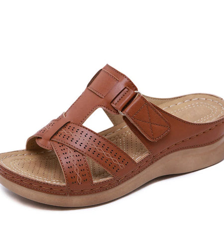 Women Sandals Soft Bottom Wedges Shoes For Women Summer Sandals Med Heels Platform Sandals Shoes Female Wedge Sandalias Mujer 43