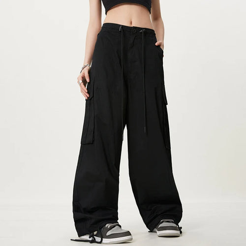 Load image into Gallery viewer, Men's Cargo Pants New American Elastic Waist Wide Leg Overalls Pockets Male Casual Straight  Trousers Spring 2025 9W1373
