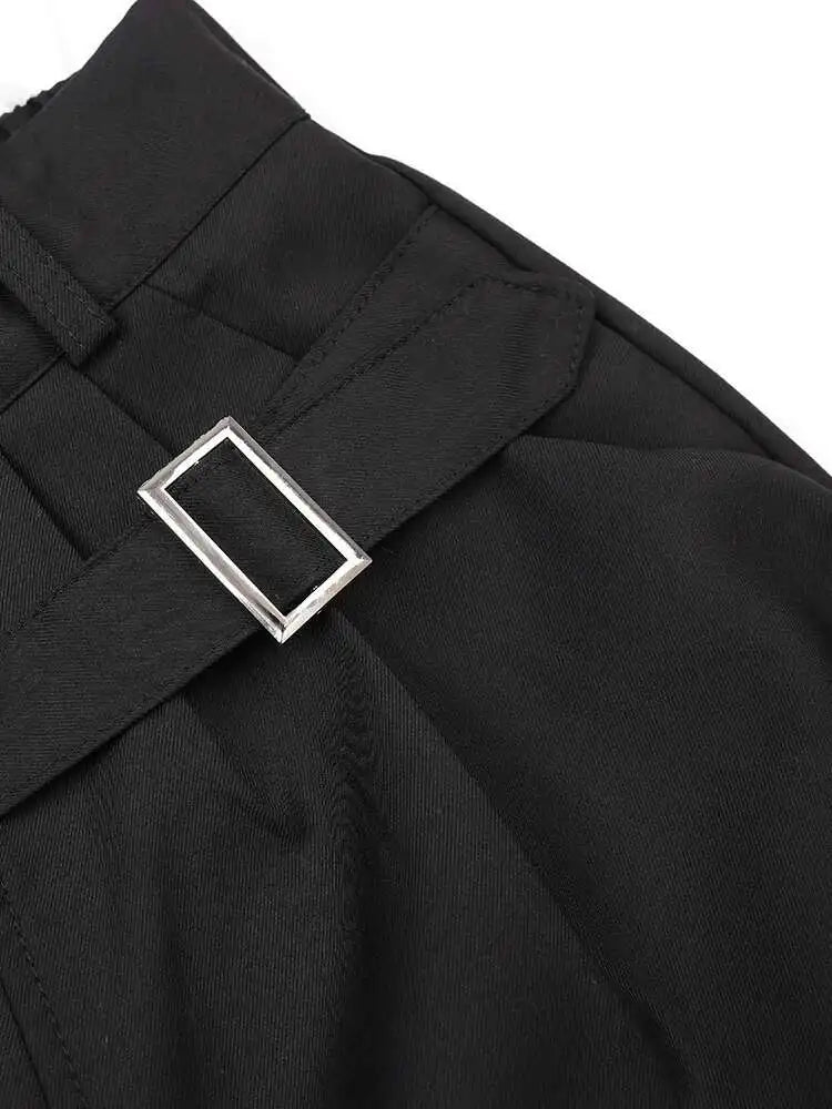 High Elastic Waist Zipper Personality Long Pants New Loose Fit Trousers Women Fashion Tide Spring Autumn 2025 CPG0752