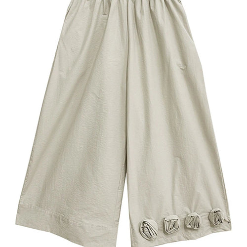 Load image into Gallery viewer, High Elastic Waist Black Three-dimensional Flower Wide Leg Pants New Trousers Women Fashion Spring Autumn 2025 1DH9426
