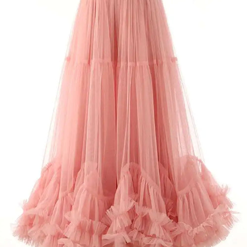 Load image into Gallery viewer, High Elastic Waist Apricot Purple Mesh Shaped Elegant Half-body Skirt Women Fashion Tide New Spring Autumn 2025 1DF8101
