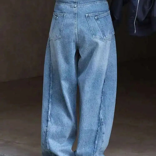 Load image into Gallery viewer, High Waist Blue Denim Long Casual Big Size Wide Leg Jeans New Women Trousers Fashion Tide Spring Autumn 2025 1DH6727
