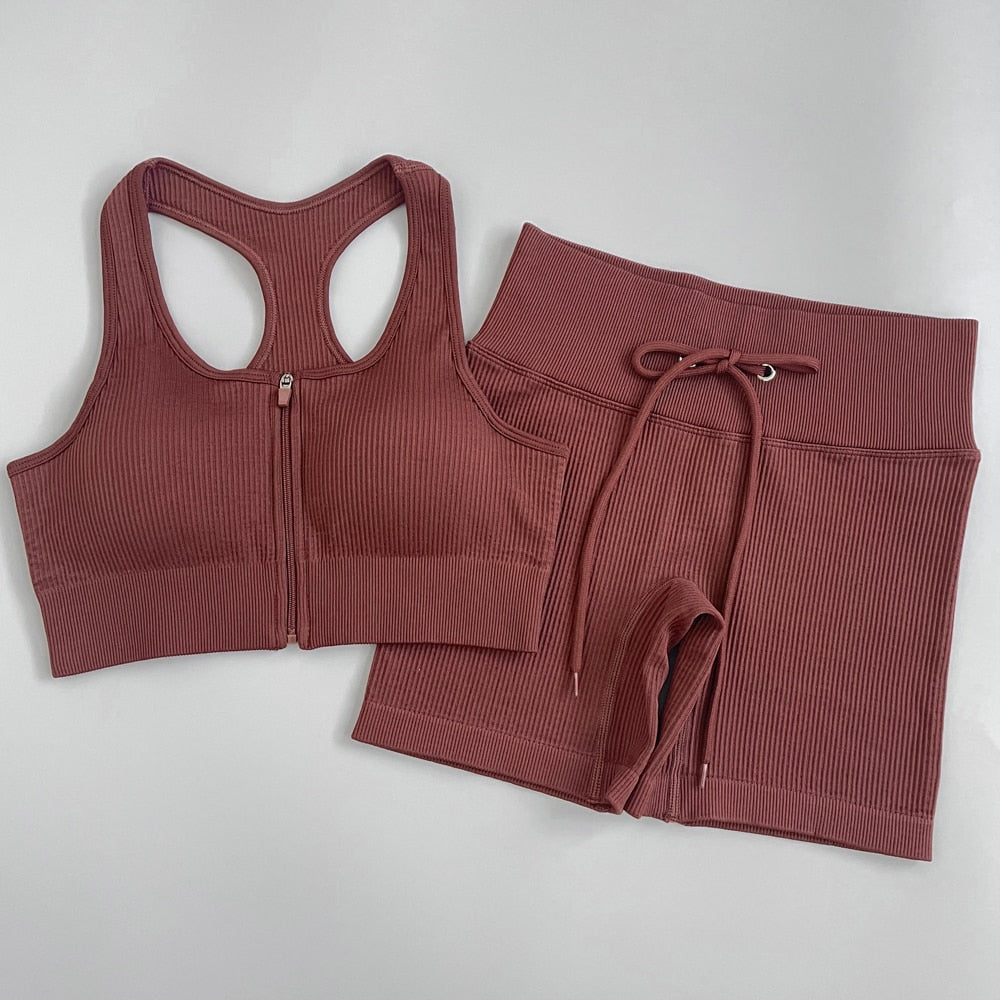 2/3/5Pcs Yoga Set Fitness Shorts Women Outfits Crop Top Long Sleeve Ac –  wanahavit