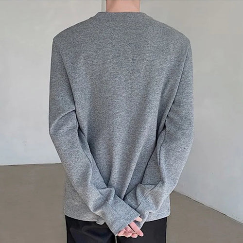 Load image into Gallery viewer, Men&#39;s T-shirt Casual Solid Color Male Pullover Long Sleeve Tops Korean Style Men Clothing Stylish Autumn 9C4333
