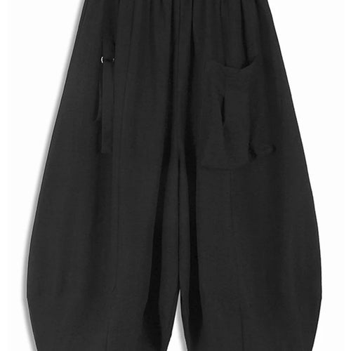 Load image into Gallery viewer, High Elastic Waist Green Buckle Casual Pocket Long Wide Leg Pants New Trousers Women Fashion Spring Autumn 2025 1DH5454
