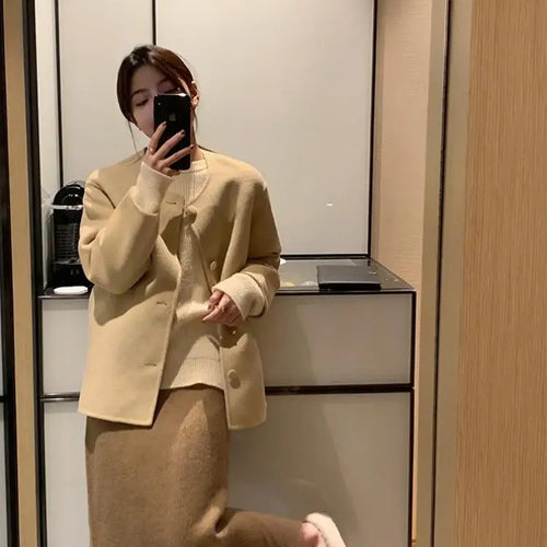 Load image into Gallery viewer, Autumn Winter Korean Fashion Solid Wrapped Hip Knitted Long Skirt Women's 2024 Elegant High Waist Festival Skirt Trendy Ladies
