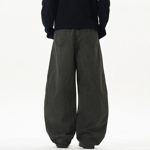 Load image into Gallery viewer, Men's Causal Pants New American Style Washed Design Pleated Curved Knife Trendy Male Loose Wide Leg Trousers Summer 9W1901
