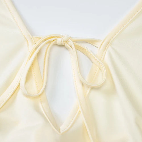 Load image into Gallery viewer, Ruffle Sexy V-neck Backless Sleeveless Lace-up Thigh Split Patchwork Maxi Dress For Women Slim Party Evening  Dress
