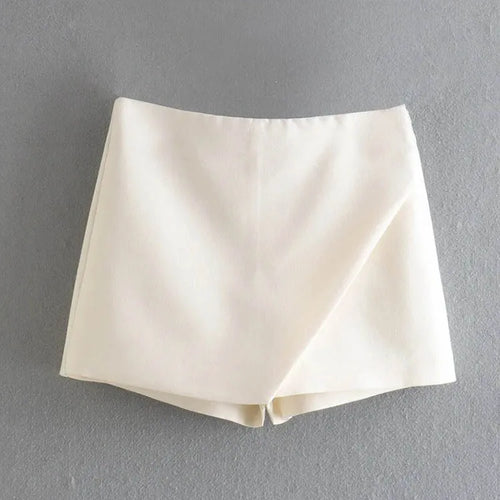 Load image into Gallery viewer, Women Fashion Candy Color Asymmetrical Shorts Skirts Lady Zipper Fly Pockets Hot Shorts Chic Pantalone
