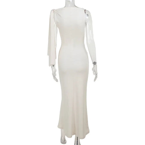 Load image into Gallery viewer, Diagonal Collar Sleeveless Sexy Maxi Dress For Women Fashion Off-shoulder Sleeveless Bodycon Long Dress Elegant
