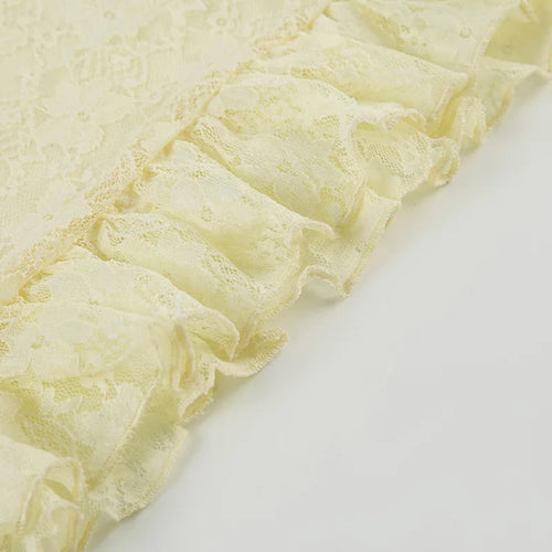 Load image into Gallery viewer, Lace Sleeveless Ruffle Sexy Mini Dress For Women Robe Elegant Deep V Neck Backless Bodycon Club Party Dress Vestido
