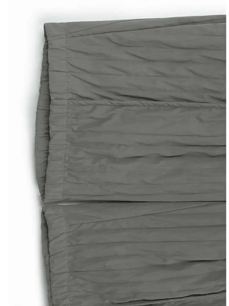 High Elastic Waist Gray Pleated Drawstring Long Wide Leg Pants New Trousers Women Fashion Tide Spring Autumn 2025 1DH8937