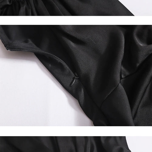 Load image into Gallery viewer, Women Black V-neck Hollow Sleeveless Ruffles Pleated Tank Tops Summer Elegant Pullover Vest Versatile Simplicity Ladies Fashion
