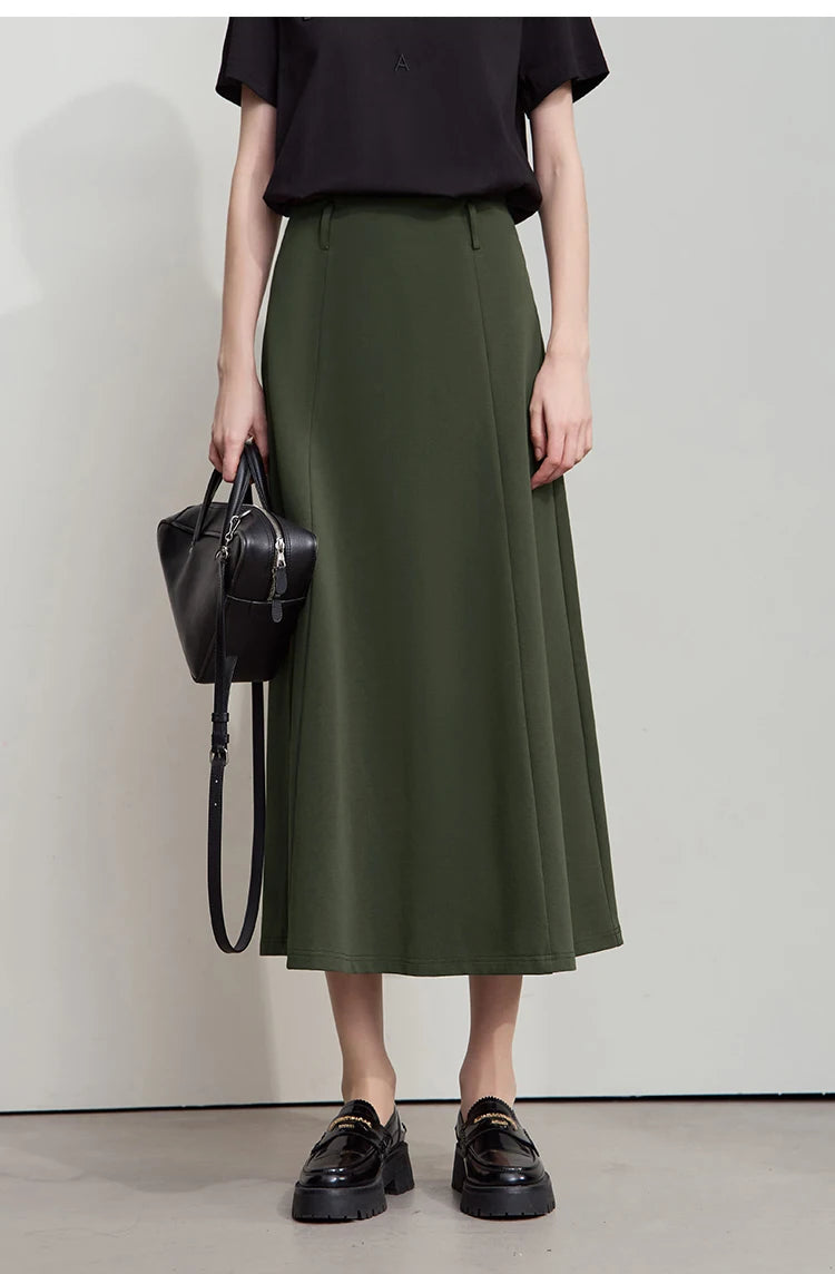 Minimalist Autumn Skirts For Women 2025 Fashion Large Round Knitted Cotton Skirts Commuting Vacation Loose Skirts 12523150