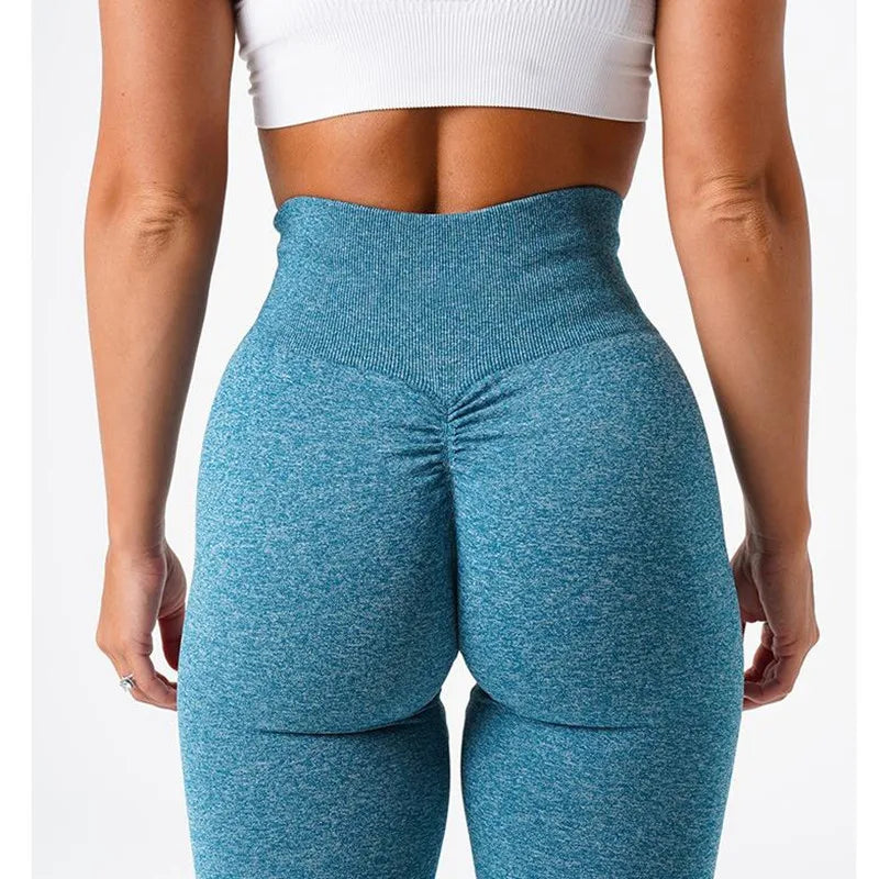 High Waist Nylon Scrunch Yoga Pant Women Sport Legging Gym Squat Proof Fitness Hip Lift Workout Shorts Tights Active Wear