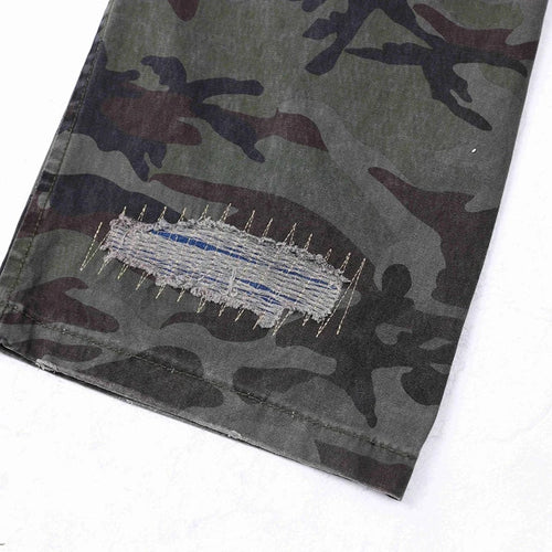 Load image into Gallery viewer, Men's Casual Pants New Summer Straight Wide Leg New American High Street Trendy Hole Design Male Loose Trousers 9W1888
