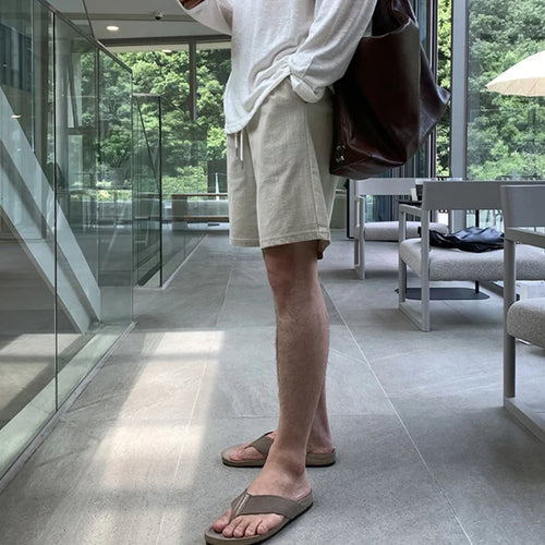 Load image into Gallery viewer, Men Shorts Solid Color Elastic Waist New Korean Five Quarter Short Pants Summer Trend Fashionable Loose Casual Male 9W1363
