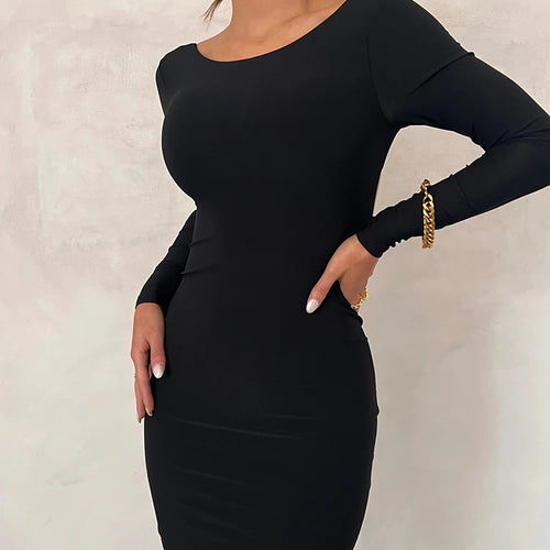 Load image into Gallery viewer, Sexy Backless Ruched Maxi Dress Women White Long Sleeve Evening Dresses Female Autumn Skinny Elegant Party Clubwear 2022
