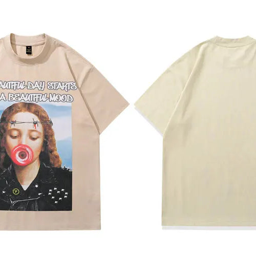 Load image into Gallery viewer, Hip Hop Tshirt Streetwear Girl Graphic Printed Short Sleeve T-Shirts Hip Hop Punk Gothic Oversize Tops Harajuku Casual Baggy Tee
