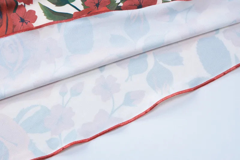 Floral Print Sexy Skirt Two Piece Sets Women Fashion Sleeveless Crop Tops And Long Skirt Femme Printed Two Piece Sets