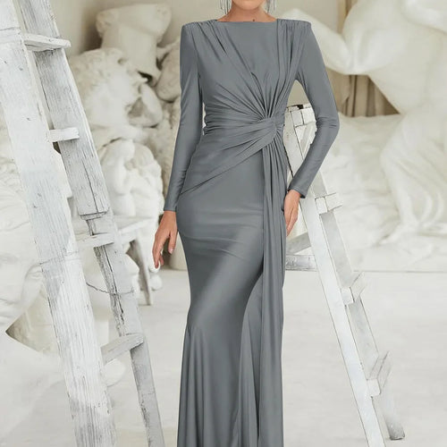 Load image into Gallery viewer, Elegant Long Sleeve Bodycon Party Club Evening Dress For Women 2025 New Fashion Temperament Slim Tight Elastic Vestidos
