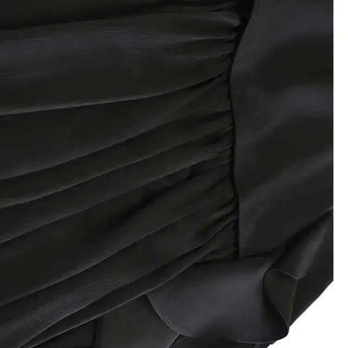 Load image into Gallery viewer, High Waist Black Ruffles Chiffon Spliced A-line Elegant Half-body Skirt Women Fashion Tide New Spring Autumn 2025 1DJ0111
