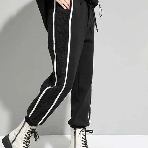 Load image into Gallery viewer, High Elastic Waist Black Drawstring Topstitched Pants New Loose Fit Trousers Women Fashion Tide Spring Autumn 2025 1DF4695
