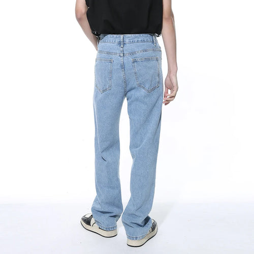 Load image into Gallery viewer, Jeans Simple Style Fashion Casual 2024 Summer Pocket Zipper Men&#39;s Straight Leg Trousers Loose Male Denim Pants 9C5377
