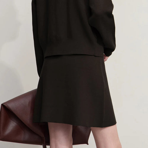 Load image into Gallery viewer, Skirts For Women Simple Casual Versatile A-line Elastic Waist Knitted Short Skirt 2025 Autumn New Female Clothing 12523114
