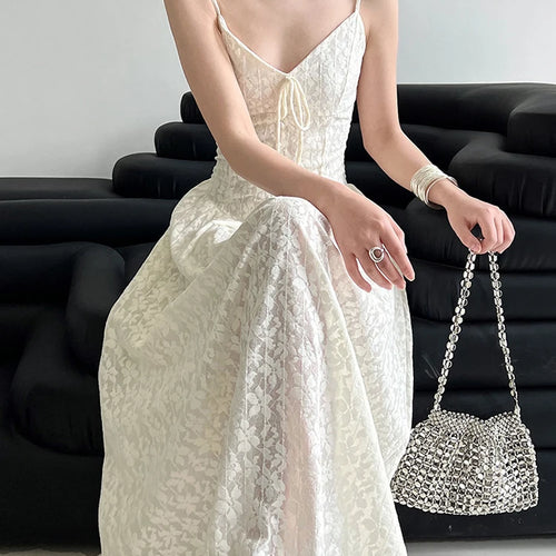 Load image into Gallery viewer, Women Green Printed Bandage Long Spaghetti Strap Dress New V-Neck Sleeveless Fashion Tide Spring Summer 2025 1DJ1311
