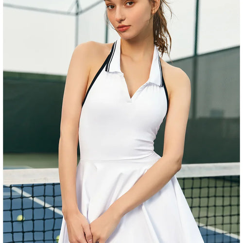 Load image into Gallery viewer, Fashion Sleeveless Fall New Dress Women Hanging Collar Sexy Backless Elastic Tight Skirt Female Outdoor Casual Clothing
