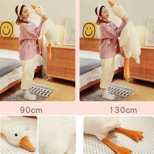 Load image into Gallery viewer, Giant Long Plush White Goose Toy Stuffed Lifelike Big Wings Duck Hug Massage Throw Pillow Boyfriend Cushion For Girl
