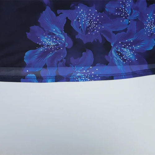 Load image into Gallery viewer, Deep V Neck Print Sexy Maxi Dress Women Gown Blue Halter Sleeveless Backless High Waist Split Long Dress Clubwear
