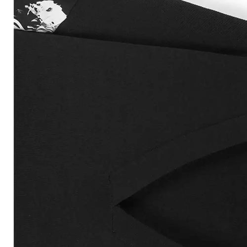 Load image into Gallery viewer, Women Black Knitting Pattern Printed Big Size Midi Dress New V-Neck Long Sleeve Fashion Tide Spring Autumn 2025 1DH7690
