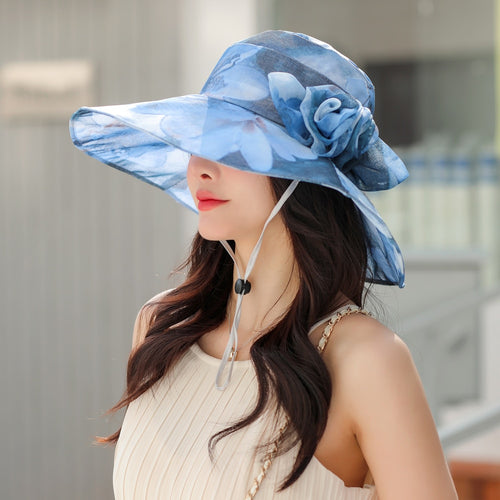 Load image into Gallery viewer, Summer Sun Hats For Women Fashion Bow Flower Design Beach Hat Outdoor Female Travel Cap
