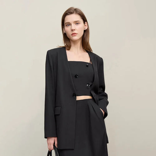 Load image into Gallery viewer, V-Neck Women's Jacket 2026 Spring New Slim Sleeveless Vest Skirt Women's Separate Casual Elegant Women's Skirt 1262102 4
